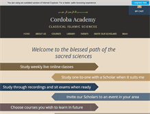 Tablet Screenshot of cordobaacademy.com